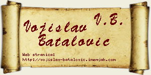 Vojislav Batalović vizit kartica